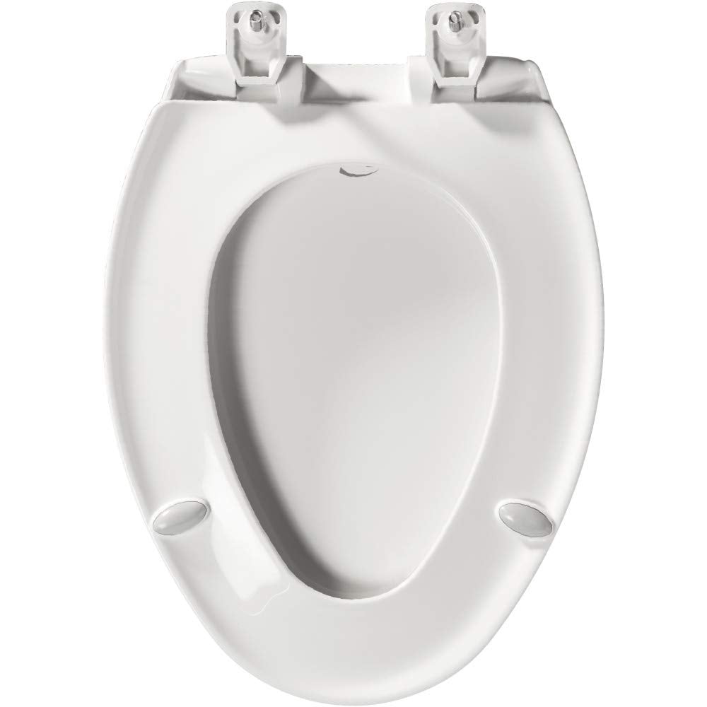 BEMIS 7900TDGSL Toilet Seat, With Cover, Plastic, Elongated, White