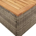 thumbnail image 5 of vidaXL 3 Piece Bistro Set with Cushions Grey Poly Rattan Acacia Wood, 5 of 5