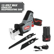 Hyper Tough 12V Max Lithium-Ion Compact Reciprocating Saw with 1.5Ah Battery and Charger, 80005