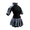 thumbnail image 4 of Conjunto de uniforme femenino, camisa, falda, ropa de entrenamiento, ropa informal de moda, accesorios de cosplay para coleccionistas a escala para Abrigo negro, 4 of 10