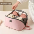 thumbnail image 6 of Coach & Couch Inc Underwear Organizer Travel Bag Multifunctional Travel Pouch Storage Bag for Bras & Underwear, Pink, 6 of 6