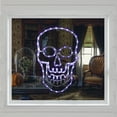 thumbnail image 5 of Northlight LED Lighted 4 Function Skull Halloween Window Decoration - 18", 5 of 10