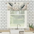 thumbnail image 3 of Asian Kitchen Valance Japanese Style White Cranes Colourful Cherryblossom Rod Pocket Window Valance for Kitchen Living Room, 3 of 5