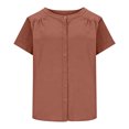 thumbnail image 4 of ClodeEU Women's Round Neck Short Sleeve Blouses,Casual Loose Fit Shirts for Summer ,Women's Plus S, 4 of 7