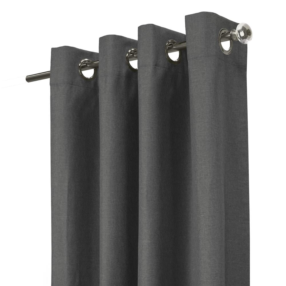 Thermaplus Edison Grommet Premium Quality Blackout Curtains Panel for Bedroom 52" x 108" Charcoal