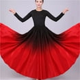 thumbnail image 3 of Gradient Color Balle Dancing Costumes Satin Silk Skirt, 3 of 4
