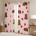 thumbnail image 2 of Castle Fairy Kawaii Capybara Black Out Curtains for Kids Children,Cartoon Animal Curtains Pack of 2 (42x63 Each),Red Strawberry Flowers Bedroom Curtains,Super Cozy Room Decor, 2 of 6