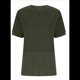 thumbnail image 3 of Blusas Casuales de Punto Gofre con Cuello en V para Mujer, Camisetas de Corta, Blusas Holgadas Verde M, 3 of 9