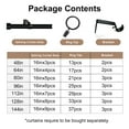 thumbnail image 2 of MaKefeile Wall Mount Single Black Curtains Rods with Curtain Rings Clips Set, 48-144 in, 2 of 6