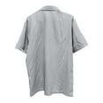 thumbnail image 4 of JFHHQ Men's Short Sleeve Casual Button Down Solid Shirt Relaxed Comfort Holiday Beach Wear top Gray XL, 4 of 5