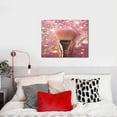 thumbnail image 4 of Gukieu Makeup Brush on Pink Glitter Print Canvas Decorative Hanging Painting, Waterproof Art Wall Decoration with Frame, Suitable for Living Room, Bedroom, 4 of 6