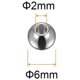 thumbnail image 2 of Cuentas de acero inoxidable Unique Bargains 40uds 6mm 2mm Agujero Diámetro Plateado Tono, 2 of 6