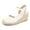 Off-White, variant on Pennysue Women's Espadrilles Wedge Sandals Nude Platform Ankle Strap Sandals Size 10M
