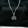 thumbnail image 3 of Rosec Jewels Real Black Diamond Floral Pendant Necklace for Women - AAA Quality, 18K White Gold, 3 of 8