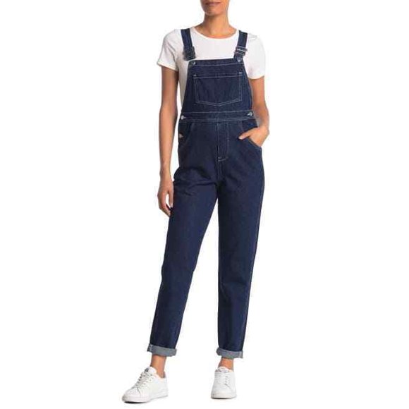 WeWoreWhat We Wore What Basic Overalls Jeans Dark Wash ( XS )