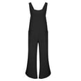 thumbnail image 5 of Akafmk Plus Size Jumpsuits for Women Summer,Casual Rompers for Women,Women's Sleeveless Loose Overalls Rompers Cotton Linen Wide Leg Jumpsuits Loose Fitting Overalls, 5 of 5