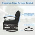 thumbnail image 5 of ALAULM Aluminum Patio Furniture Set with 2 Swivel Chairs 7-seat Metal Outdoor Furniture Patio Sectional Sofas Patio Conversation Set w/5.1" Cushions for Patio, Backyard, Poolside-Black, 5 of 8