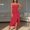 Red, variant on Women's Casual Summer Dress Sleeveless Strapless Solid Color Tunic Beach Vacation Outfit With Leggings Comfortable Breathable Flowy Backless Summer Dress Womens Loose Fit Dress Tie Waist Dress Summer