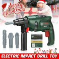 thumbnail image 2 of Drill Toy Kid Pretend Play Tool Electric impact drill toy With Drill bits Outside Construction Toddler Christmas Gift heqiyong LED, 2 of 2