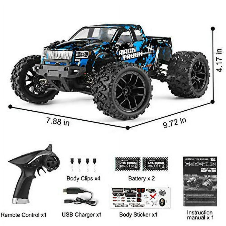 HAIBOXING 1:18 Scale All Terrain RC Car 18859, 36 KPH High Speed 4WD  Electric Vehicle with 2.4 GHz Remote Control, 4X4 Waterproof Off-Road Truck  with