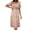 Pink, variant on Aayomet Women's Formal Dresses Printed V Neck Mid Length Dress With Wooden Ear Edge In Pink,Pink M