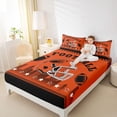 thumbnail image 4 of jejeloiu Football City Silhouette Twin Sheet Sets,American Rugby Game Bedding For Men Women 3pcs, 4 of 7