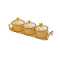 thumbnail image 1 of jifeng Assiette de Fruits Secs 3 Compartiments Plat à Collations Boîte de Rangement pour Aliments Pot à Biscuits Plateau à Collations pour Orange, 1 of 9