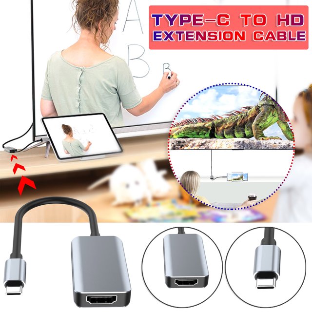 Adaptador HDMI HD Hub Tipo-C 4K Wmkox8yii para Mac-Book Pro y más