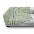 thumbnail image 3 of Lemons Soft Flannel Fleece Throw Blanket, Scribbled of Lemon and Heart on Sparse Polka Dotted Background, Cozy Plush for Indoor and Outdoor Use, 60" x 80", Yellow Apricot Blue Grey, by Ambesonne, 3 of 6