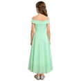 thumbnail image 2 of Hansber Off Shoulder Flower Girl Dress Junior Bridesmaid Wedding Evening Pageant Birthday Party Prom Gown Mint Green 10, 2 of 7