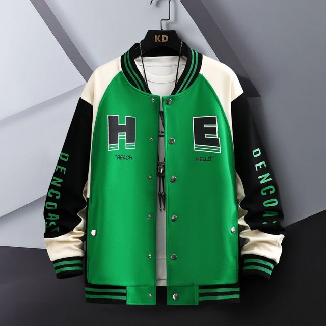 Abrigo de béisbol informal de Hip Hop para hombre, cazadora de uniforme de béisbol Unisex ajustada, tendencia juvenil, ropa universitaria de otoño