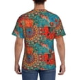 thumbnail image 3 of Vsdgher Mandala Colorful Print Men's Dry Fit Mesh Athletic Shirts Moisture Wicking Tennis T-Shirt Tops, 3 of 9