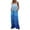 Blue, variant on Fashion Jumpsuits for Women Tummy Control Summer Plus Size Printed Jumpsuit Casual Button Pocket Sleeveless Wide Leg Trousers