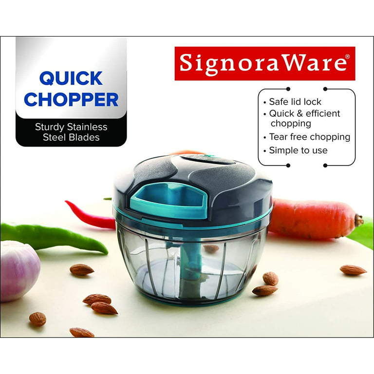 Signora Ware Manual Food Chopper & Processor for Vegetables & Fruits, 15 Oz  