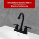 thumbnail image 3 of Mezcladora para Lavabo Maxims Negro Mate Modelo 4007N Grifo de Baño con Doble Comando Cierre a Compresión Alta Calidad Diseño Moderno con Mango Ergonómico Cilíndrico, 3 of 6