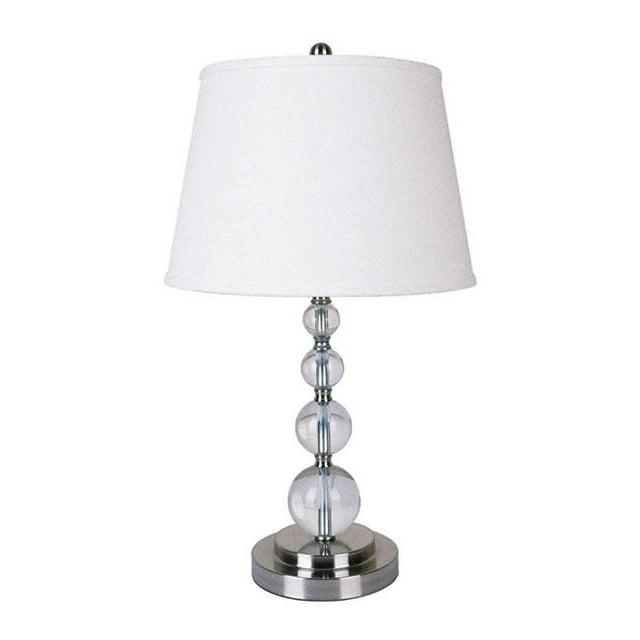 Ore Furniture 6288T Crystal Table Lamp - Chrome