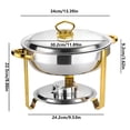 thumbnail image 2 of XIANERS Chafing Dish Buffet Set Chafing Dishes Buffet Warmers Party Food Warmer Buffet Set 4Pcs Gold Plated Chafing Dish Set for Banquet Party Catering sensible, 2 of 9