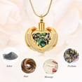 thumbnail image 5 of Stainless Steel Abalone Shell Heart Rose Flower Hummingbird Urn Pendant Memory Necklace for Cremation Ashes Holder Memorial Jewelry, 5 of 5