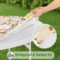 thumbnail image 5 of Pioneer Flower Floral Print Pattern Round Fitted Tablecloth with Elastic Edge,Dining Table Cover Waterproof,Outdoor Round Tablecloth for Camping,Dining,Indoor and Outdoor, 5 of 7