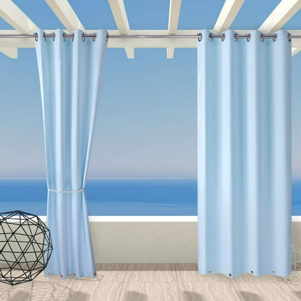 Pro Space Indoor/Outdoor Curtains Grommet Curtain on Top and Bottom 1 ...