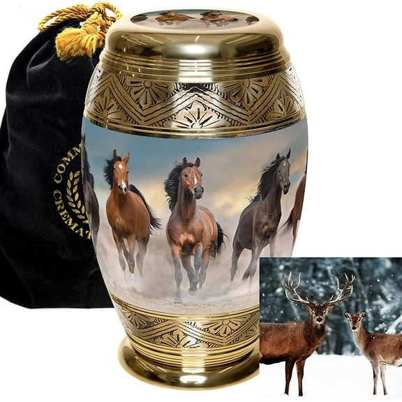 Dignified Deer Urn - Cremation Urns for Human Ashes Adult Urns for Cremation Ashes Urns for Adult Cremation Ashes Urns for Ashes Cremation Urns for Human Ashes Adult 200 Cubic Inches Large