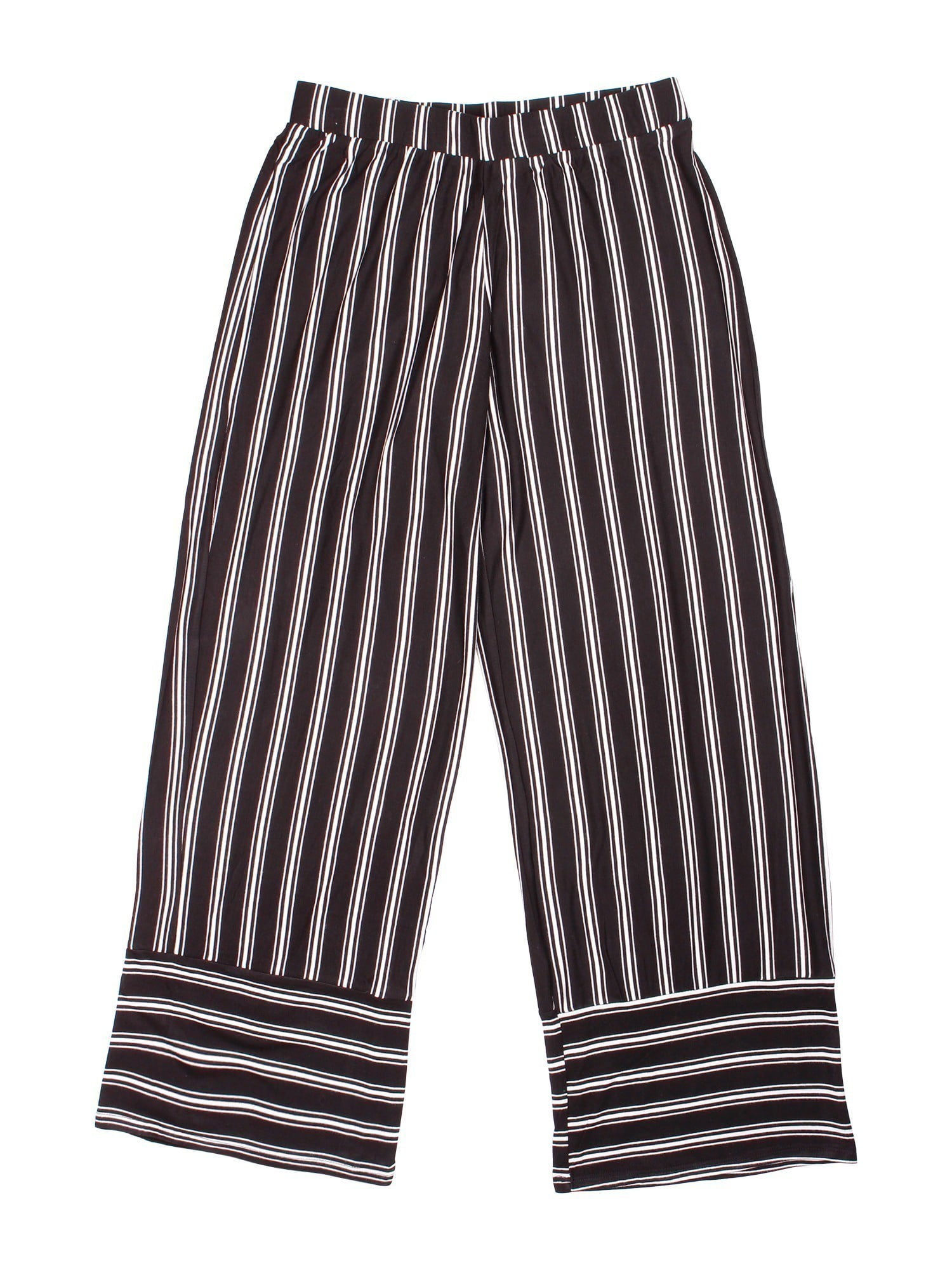 black and white striped palazzo