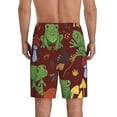 thumbnail image 3 of Bixox Men's Frogs and Mushrooms printed lightweight casual shorts, soft sleep shorts with pockets., 3 of 7