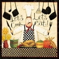 thumbnail image 2 of DiPaolo, Dan 12x12 Gold Ornate Wood Framed with Double Matting Museum Art Print Titled - Lets Cook, 2 of 4