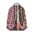 thumbnail image 3 of Ethnic Tribal Print Backpack - Boho Chic Laptop Daypack, 17 Inch Pocket, Water Resistant, Large Capacity for College Students, Dorm to Campus Commute, 3 of 6