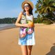 thumbnail image 3 of Easygdp Alligator Donut Pool Float para Vestido Transpirable de Mujer, Vestido Suelto de Manga Corta con Pliegues y Bolsillos para el Verano, 3 of 7