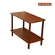 thumbnail image 1 of Mesa auxiliar de 2 niveles, mesa auxiliar de café, mesita de noche con diseño abierto, patrón de grano de madera, decoración del hogar, 1 of 8