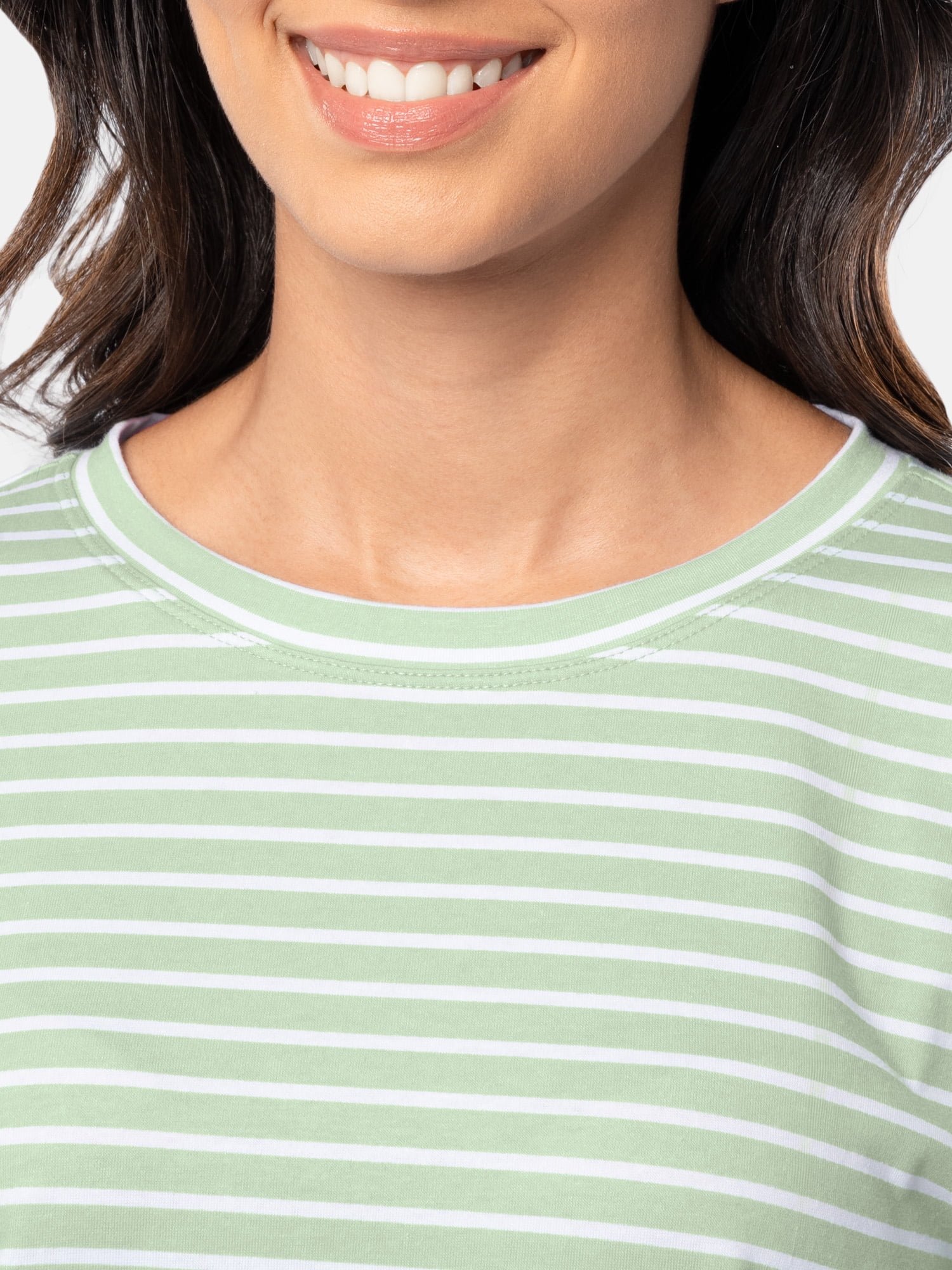 Fruit of the Loom Women's Breathable Short Sleeve Top and Pant Pajama Set, Sizes S-4X
