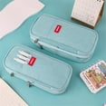thumbnail image 4 of Big Capacity Pencil Pen Case Office College Large Storage High Capacity Bags Pouch Solid Color Holder Box Organizer Mint Green 9 In, 4 of 5