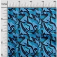 thumbnail image 2 of oneOone Georgette Viscose Blue Fabric Abstract Dress Material Fabric Print Fabric By The Yard 42 Inch Wide, 2 of 4